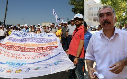 Toplu görüşme taleplerini açıklamak isteyen KESK’lilere müdahale