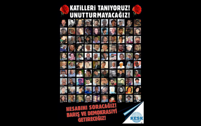 KESK’in katliam afişine engel